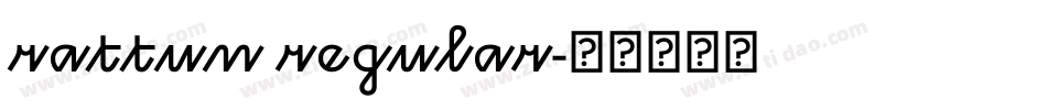 rattun regular字体转换